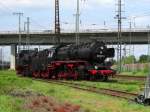 50 3552-2 und ELNA 184 DME (Eisenbahnmuseum Darmstadt) waren gemeinsam f�r F�hrerstandsmitfahrt unterwegs.Hier beim Lokschuppen-Fest