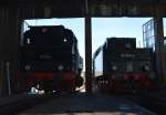Die Tender der 89 906 und 50 3552-2 beim Lokschuppen-Fest in Hanau am 14.06.2015