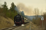 50 3501 (MDV) auf Bergfahrt bei Dillstädt am 02.04.2016 mit einem Sdz