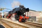 52 8079-7 beim Rangieren im AW Meinigen am 29.M�rz.2014