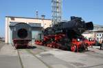 52 8079-7 neben ihr 52 7409 im AW Meinigen am 29.M�rz.2014