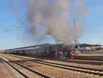Ausfahrt des Sonderzuges der Dampflokfreunde Berlin e.V mit 52 8131-6 der WFL am 18.
