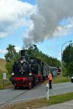 Am 17.07.2016 war 91 134 und 112 703 zwischen Greifswald und Ladebow unterwegs.