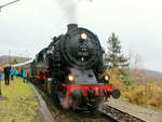 Bei Regenwetter steht 95 027 in Michaelstein am 05. November 2017.