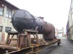 Der alte Kessel von 99 6001 (HSB) im au�engel�nde des DLW Meiningen