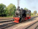 99 6101 rangiert im Bahnhof Gernrode am 31.