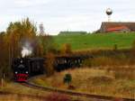 Im Rahmen eines Fotowochenende fuhr am 18.10.14 die 99 6101 mit einem Fotozug von Quedlinburg über Gernrode-Alexisbad-Silberhütte-Stiege nach Hasselfelde und zurück.