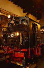 Blick auf den Tender der 99 579 in Rittersgr�n am 23.10.2015