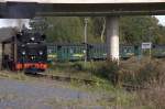 99 1777-4 mit einem Personenzug nach Radebeul Ost in Dippelsdorf.