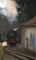 S-Kurve der Schmalspurbahn im L��nitzgrund.