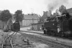 Zugkreuzung zwischen 99 1778-2 und 99 1779-0 in Hammerunterwiesenthal.