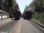 Anl�sslich der Einweihung der  neuen  Lok 20 der Mansfelder Bergwerksbahn am 06.05.2011 auf der Fichtelbergbahn wurde mit Lok 20 ein Sonderzug f�r geladene G�ste von Kurort Oberwiesenthal nach