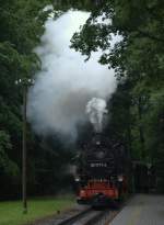 99 1777-4  bei der Einfahrt Haltepunkt L��nitzgrund.Regenwetter 28.05.2014  08:40 Uhr