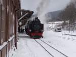 99 1772-5 der Fichtelbergbahn zu sehen am 04.01.15 in Cranzahl.
