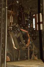 Blick auf den F�hrerstand der 99 759 im Lokschuppen von Rittersgr�n am 23.10.2015