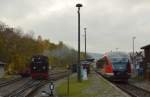99 1785-7 und 642 058 in Cranzahl am 26.10.2016