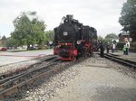 Lok 12 (99 787 der SOEG) wird auf die anstehende Sonderfahrt am 30.09.2016 in Benndorf vorbereitet.