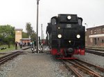Lok 12 (99 787 der SOEG) am 30.09.2016 nach Ankunft in Hettstedt Kupferkammerh�tte.