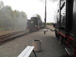Lok 12 (99 787 der SOEG) wartet am 30.09.2016 in Hettstedt auf Abfahrt.