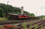 202 597-1 der EBS zu sehen am 07.07.14 bei der Ausfahrt in Lobenstein/Th�r.