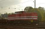 V 100.04 der Hessischen Güterbahn am 20.09.2015 in Darmstadt-Kranichstein.