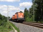 HVLE V160.6 und eine weitere V160 sind am 22.07.14 mit einem Kesselzug in Jössnitz zu sehen.
