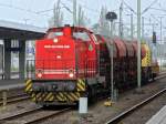 Ein kleiner G�terzug durchf�hrt Braunschweig Hbf.