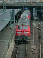 Die V 218 103-0 in Hamburg Hbf.