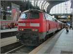Die V 218 347-3 in Hamburg Hbf.