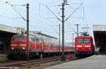 218-473 kam soeben mit einem RE aus Bad Harzburg an, 111-128 wird in K�rze mit einem RE nach Braunschweig Hbf aufbrechen.
