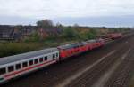 Ein IC ist kurz vor dem Erreichen des Endbahnhofes Westerland(Sylt).