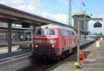 218 838 bei der Einfahrt im Frankfurter Hbf am 29.06.2016