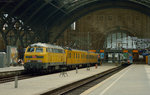 218 392 mit Messwagen am 26.07.2016 in Leipzig