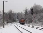 227 004 fuhr am 26.01.14 von Magdeburg nach Plattling, hier zusehen in P�llwitz.