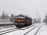 227 004 fuhr am 26.01.14 von Magdeburg nach Plattling, hier zusehen in P�llwitz.