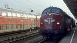 Ein Sonderzug aus Wittmar von Asse-Bummler steht in Braunschweig Hbf.