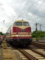 118 005-8 machte sich nach ihrer Pause auf zur Parade beim Sommerfest am 13.06.2015 in Koblenz.