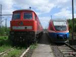 Am 12.Mai 2012 war das Treffen von 232 240 und einem PEG Talent in Berlin Lichtenberg noch m�glich.