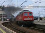 Geballte Russenpower als die Hallenser 232 502,am 14.Mai 2011,mit dem EC Szczecin Glowny-Praha hl.n.das polnische Szczecin verlie�.Die Lok bespannte den Zug von Szczecin bis Angerm�nde.Inzwischen ist