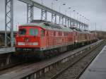 232 378,ex.Bh Rostock Seehafen,z�hlt mit zu den letzten,abgestellten 232er am bekannten Abstellplatz in Mukran.Aufgenommen am 04.November 2013.