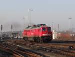 232 527 ist am 12.03.14 bei der Ausfahrt in Marktredwitz zusehen.