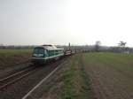 V300 003 der Wismut zusehen am 01.04.14 in Raitzhain.