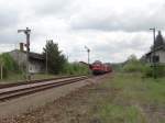 233 127 und 189 100 zusehen am 03.05.14 mit einem Umleiter bei der Ausfahrt in P��neck oberer Bahnhof.