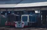 Eine V36 und 212 001 am Lokschuppen beim Lokschuppen-Fest in Hanau am 14.06.2015