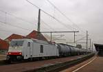 285 102 am 18.10.14 mit einem Kesselzug aus Emleben durchfährt den Bf Weimar gen Großkorbetha