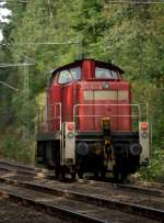 Eine Lok der BR 294 auf der Rampe zwischen Therandt und Klingenberg Colmnitz.