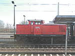 345 286-9 der WFL  am 18. März 2018 im Bahnhof Berlin Schönefeld Flughafen.