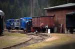 Blick  auf  abgestellt Kleinlokomotiven im Museumsbahnhof Sch�nheide S�d.
13.02.2014 13:48 Uhr. 