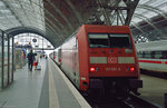 101 081 mit ihrem IC am 26.07.2016 in Leipzig