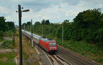 101 050 am 06.08.2016 bei der Durchfahrt durch Fröttstädt
